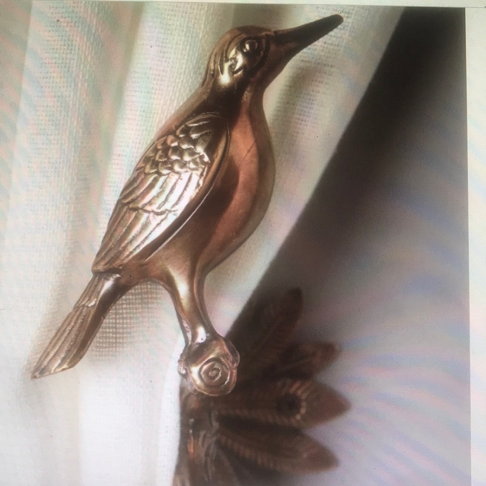 Pair of Anthropologie gilded aviary tie backs
